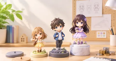 複数人フィギュア作成時の台座設計・身長差・価格の考え方